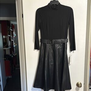 Elegant Black Dress with Belt